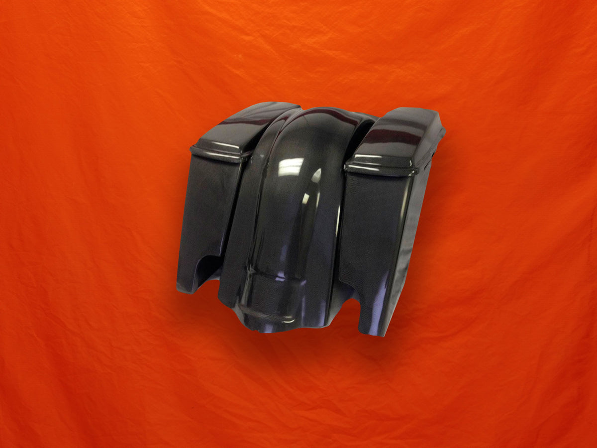 Harley Davidson Carbon Fiber 4" Extended Stretched Saddlebags Lids &am motorcyclebaggerkits